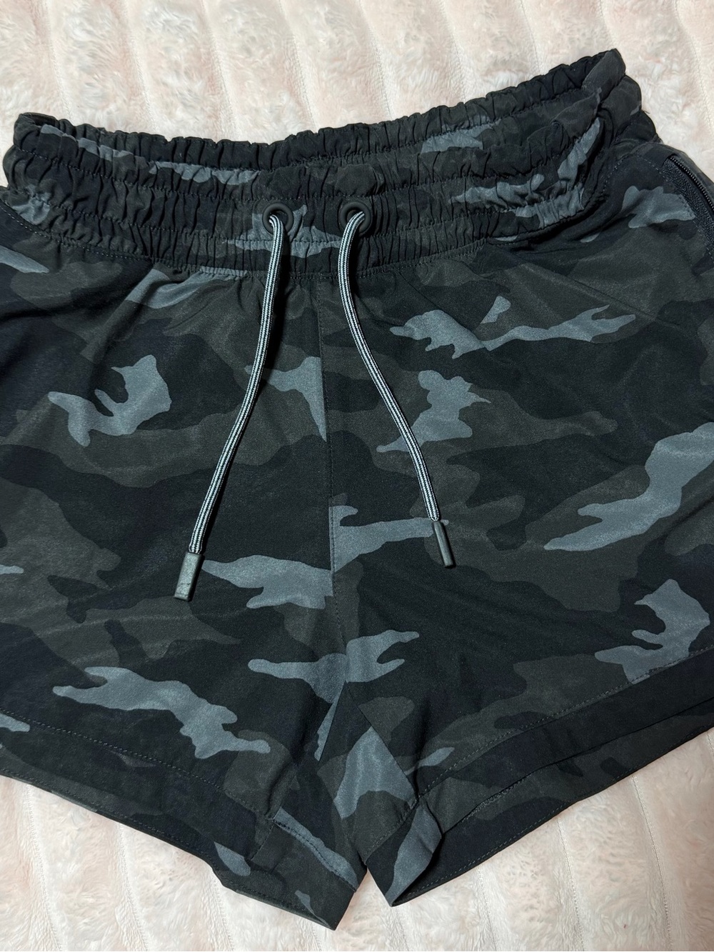 Athleta Women's Black & Charcoal Camo Athletic Shorts